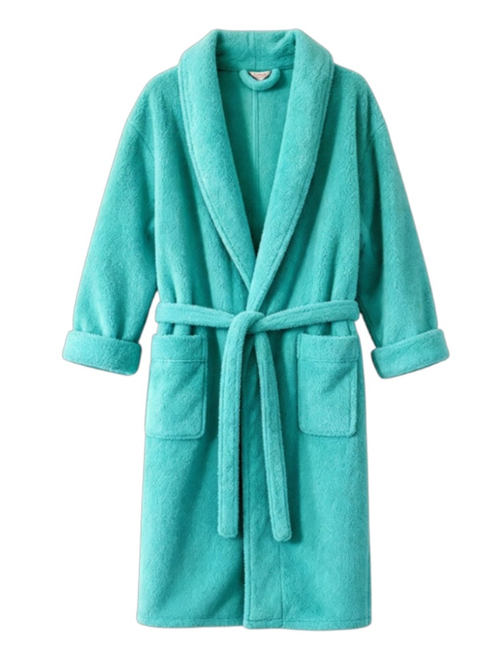 Secret Possessions Thick Plush Aqua/Teal Winter Robe Lounge Wrap - EU 40-42 (M)